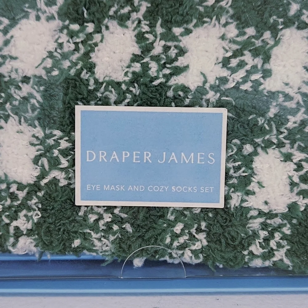 Draper James Eye Mask Eden and Socks Set Gingham/Clustere Flower